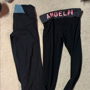 Victoria's Secret Black and Gray Leggings Set